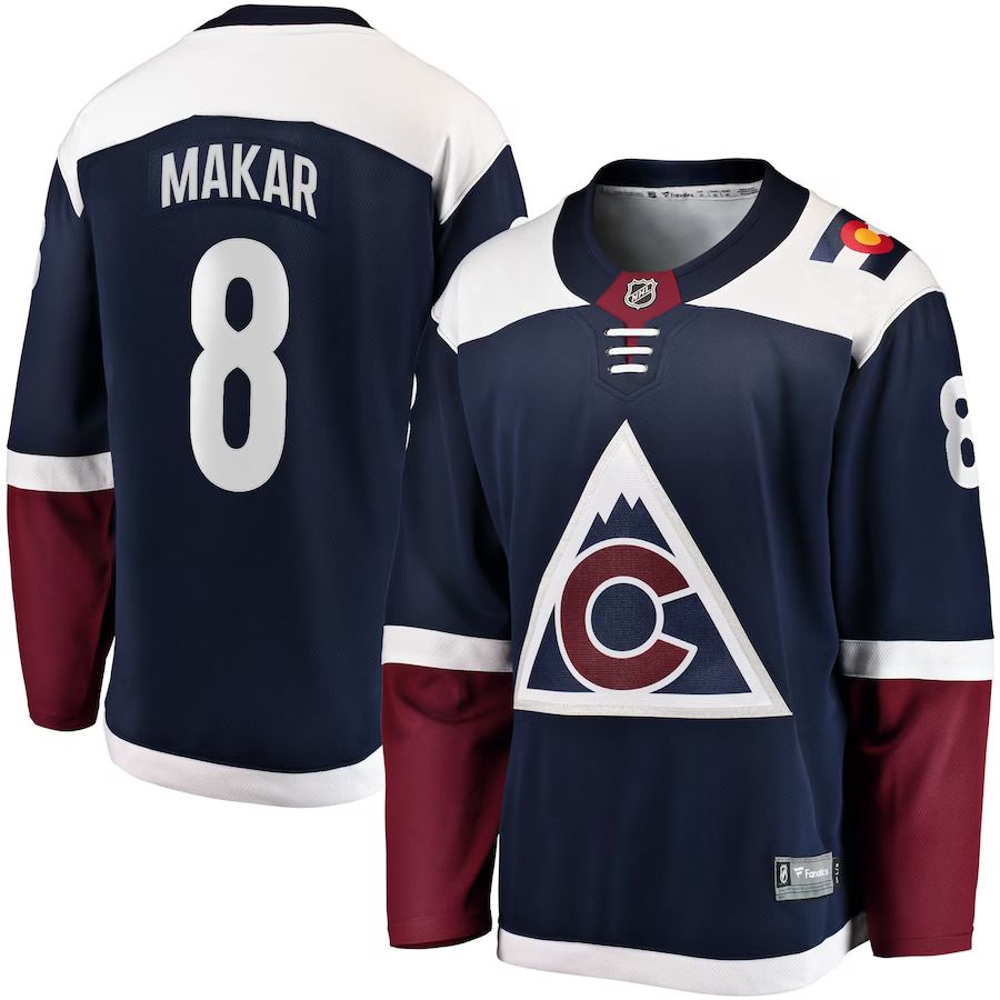 Men Colorado Avalanche #8 Cale Makar Fanatics Branded Navy Alternate Premier Breakaway Player NHL Jersey->colorado avalanche->NHL Jersey
